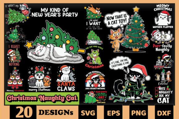 Christmas Naughty Cat SVG Bundle Graphics and Crafts Review