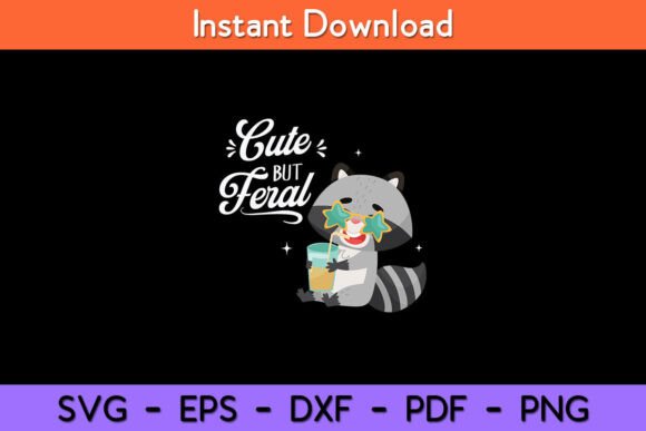 Cute but Feral Panda Raccoon Costume Graphics and Crafts