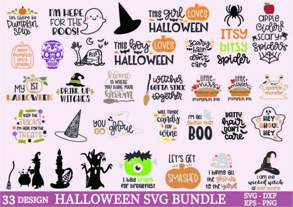 Halloween SVG Bundle, Witch Cut File PNG Graphics and Crafts Review