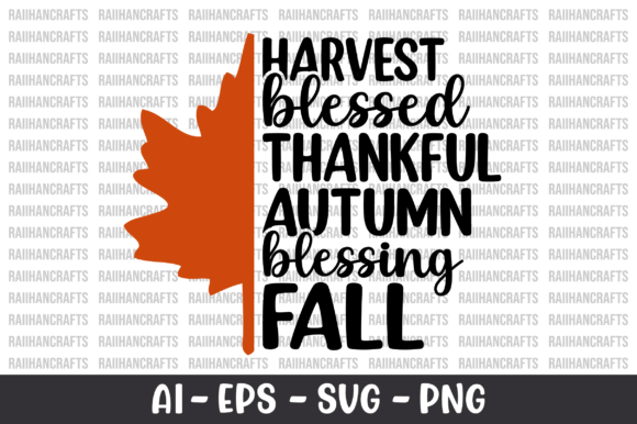 Harvest Blessed Thankful Autumn Blessing Graphics and Crafts