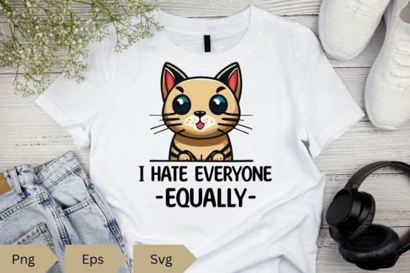 I Hate Everyone Equally Funny Cat Lover Graphics and Crafts Review